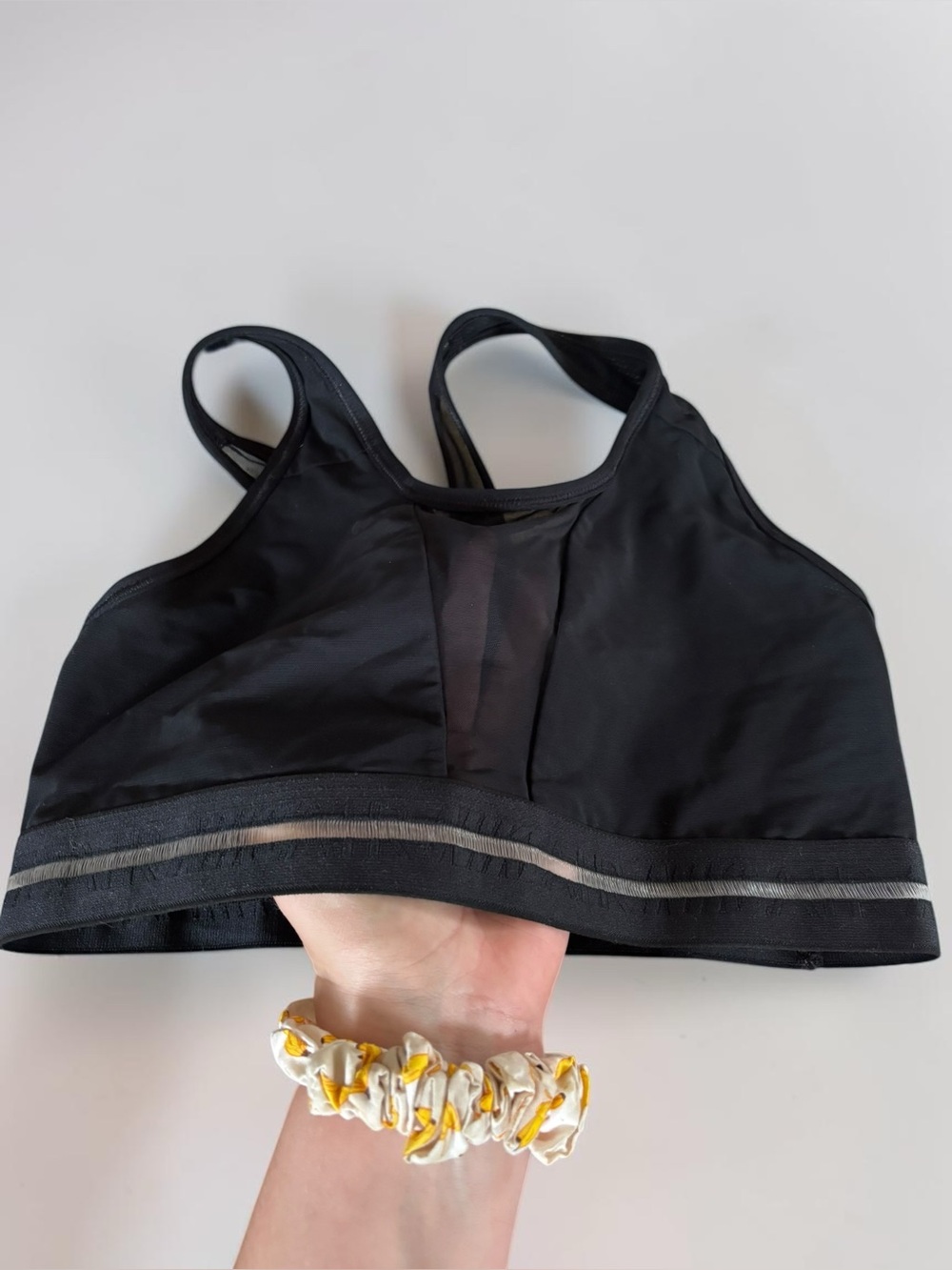 Gift for Her Nike Dri-FIT Sports Bra Black Mesh Medium